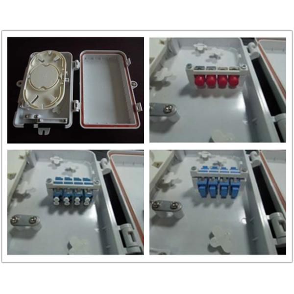 Wall - mounted 4port FTTH customer terminal box with SC Adapters