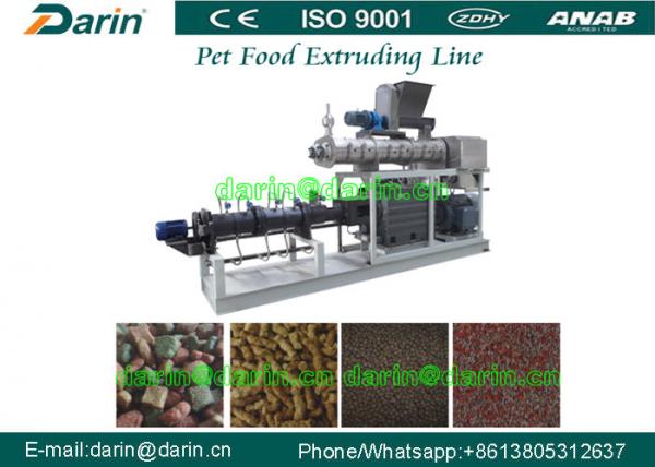 Quality Defatted soy flour Pet Food Extruder , double screw extruder machine for sale