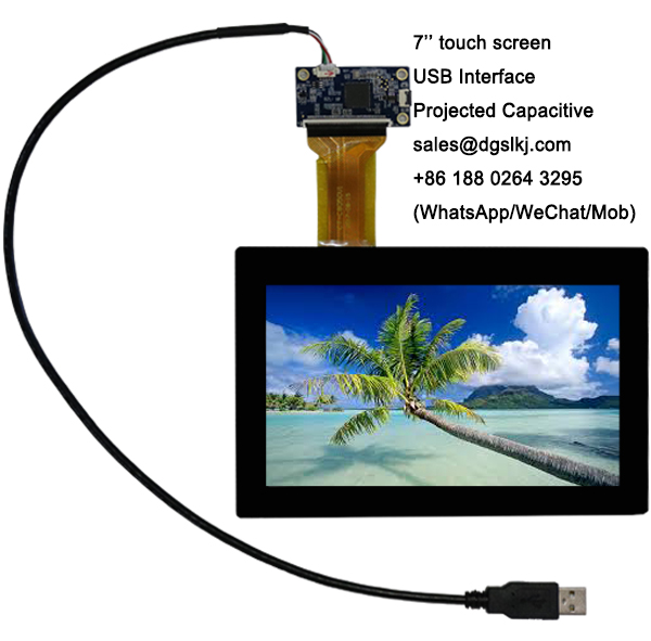 7 Inch Capacitive Touch Screen Cover Glass 1.1mm To ITO Sensor Glass 0.7mm For Touch Devices
