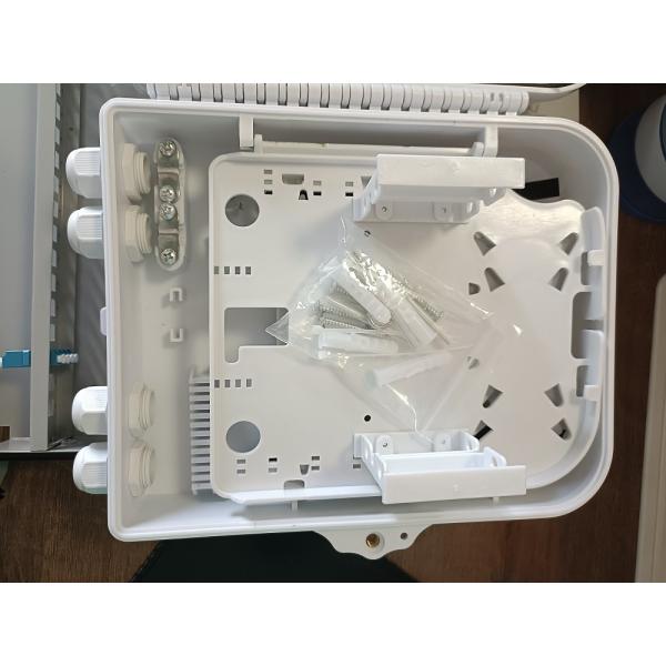 White Fiber Optic Splitter Box LC 1x16 PLC Splitter Wall Mount