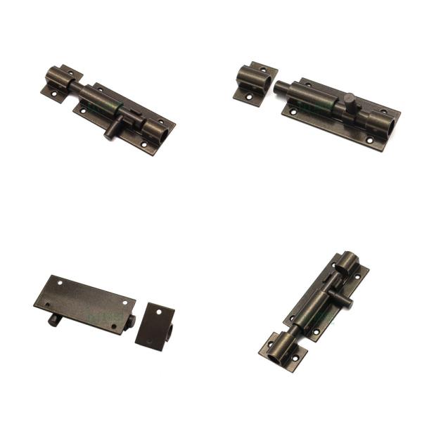 Aluminum Alloy Vertical Door Flush Bolts Hardware Tower Bolt Lock