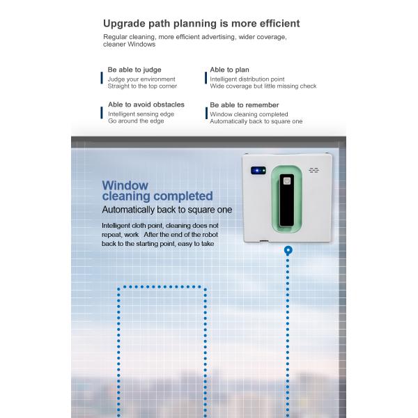 APP Controlled 72W Dual Water Spray Robot Window Cleaner for Fast and Thorough Cleaning