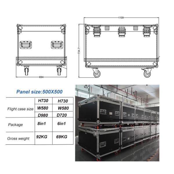 RGB 3IN1 P3.91mm Rental LED Panel Antiwear High Definition For Party