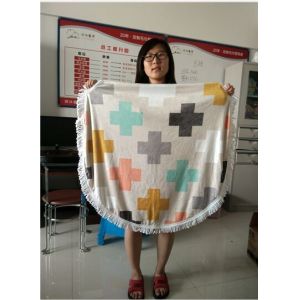 China custom children blanket round 100CM small children round beach towel children beach towel on sale