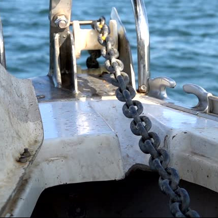 46mm Yacht Anchor Chain High Strength Alloy Steel Spray Paint Berthing Assistance