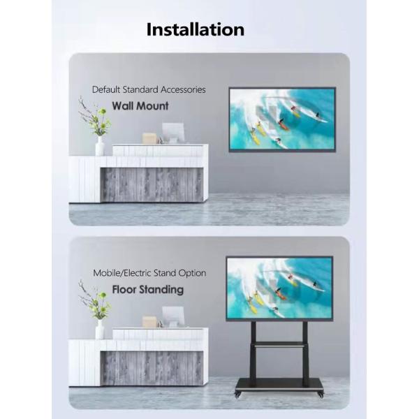75 86 Inch Interactive Flat Panel Display PCAP All In One Touch Screen