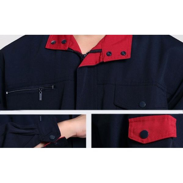 Contrast Color 100% Cotton Mechanic Work Uniforms Pull - Resistant Fashion Personality