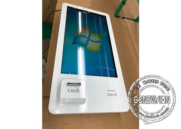 Quality Win10 32inch Chain Store Digital Signage Infrared Touch Screen Cash And Bank Card Payment Terminal for sale