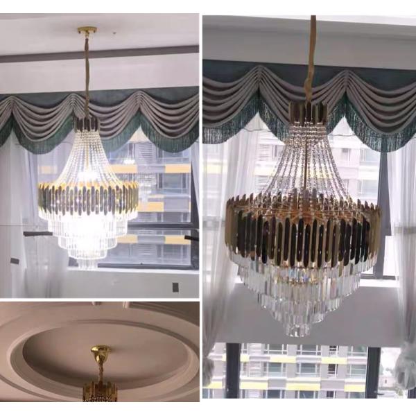 Led Crystal Chandelier For Living Dining Room Round Rectangle hotel lobby chandelier(WH-CY-239)