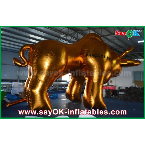 4m Height Gold Bull Custom Inflatable Products Inflatable Shape For Promotional