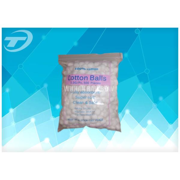 Absorbent Dental Medical Cotton Wool Balls Absorbing Blood Round Shape