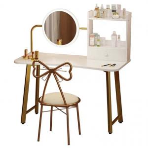 China Modern Classic Mirrored Furniture Bedroom Set , Melamine Finish Makeup Vanity Table wholesale