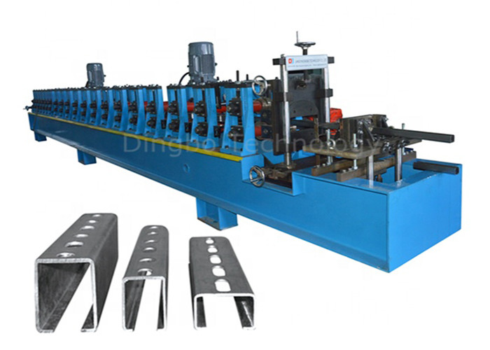 China Galvanized Slotted Strut C U Channel Roll Forming Machine wholesale