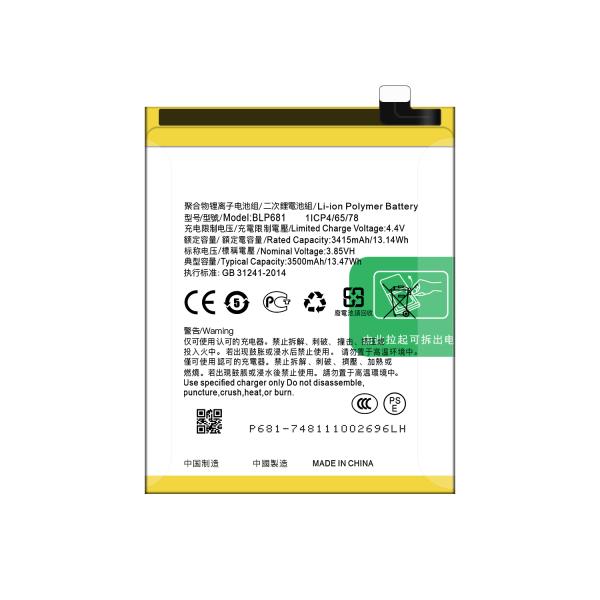 3500mAh BLP681 Liion Battery for OPPO R17 F9 4 64 Version Mobile Phone Built-in Battery