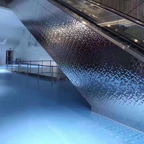 1000mm Stamped Stainless Steel Sheet 1.2mm 304 2B ASTM Corrugated Effect