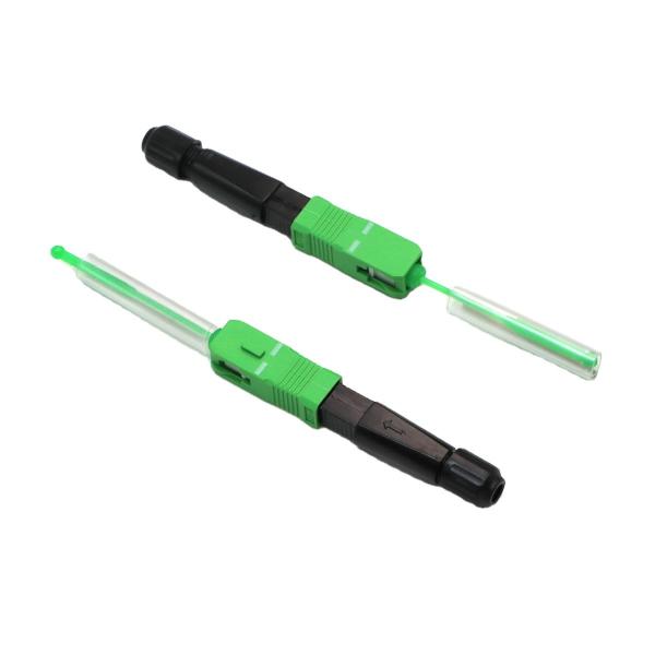 SC APC Fusion Splice Fiber Optic Connectors For FTTH FTTB FTTX Network