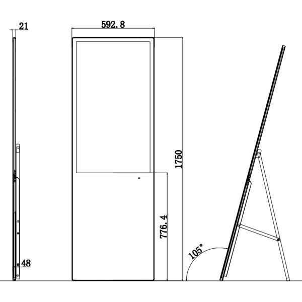 Ultrathin Portable Digital Poster LCD Display Ads Media (9)