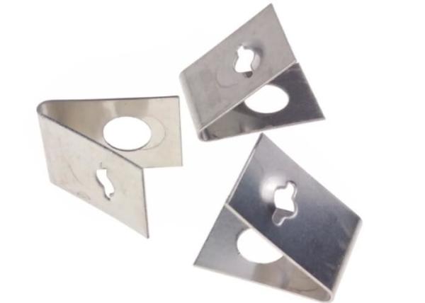 Quality Sheet Metal Stamping Parts 15mm Height Black Spring Steel V Shaped Brackets for sale