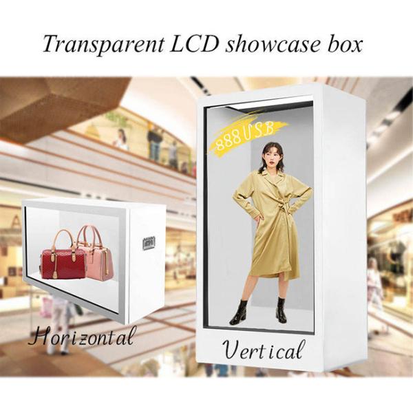 Multi Language Transparent LCD Advertising WiFi Transparent LCD Display Case