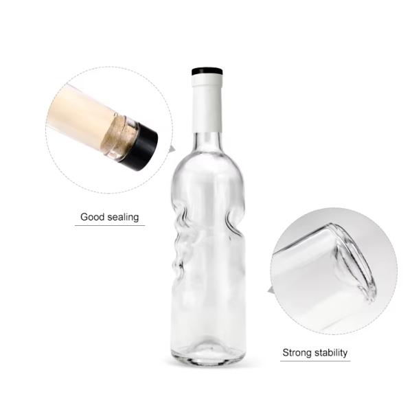 750ml Red Wine Bottles - Wholesale Price, Frosted/Transparent Options, Suitable for B2B Bulk Orders