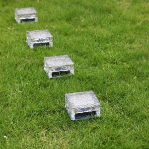 Real Glass Outdoor Solar Powered Lights With 1 Super Bright LED
