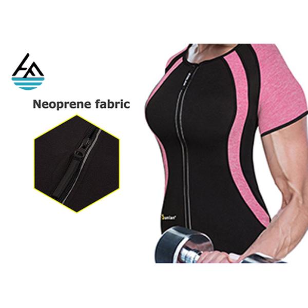 Black Pink Fitness Neoprene Weight Loss Sauna Suit Absorbs Sweat Custom Size