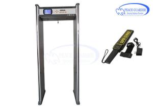 China 100 - 240V 24 Zone Metal Detector Gate , Bilingual Door Metal Detector on sale