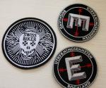 Round Velcro Custom Embroidered Patches , embroidered name patches