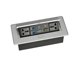 Conference Hidden Electrical Outlet Hydraulic Mechanism Smooth Operation