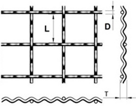 10mm, 12.7mm, 20mm Opening Crimped Wire Mesh for Producing Barbecue Grill