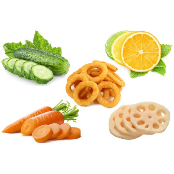 Automatic Fruit And Vegetable Processing Line 1.5KW Potato Chips Slicing Machine