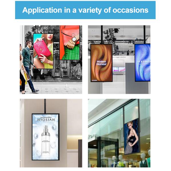 43 Inch Aluminum LCD Window Display 2500 Nits Brightness For Shop
