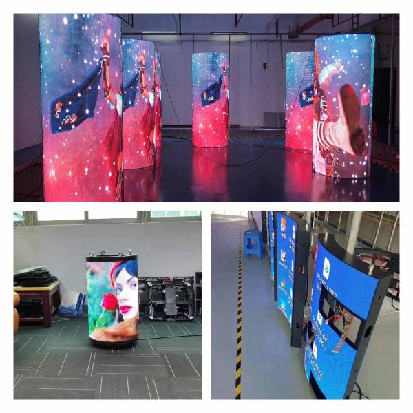 P1.875mm Flexible Curved LED Screen Display IP43 Indoor 800cd/Sqm