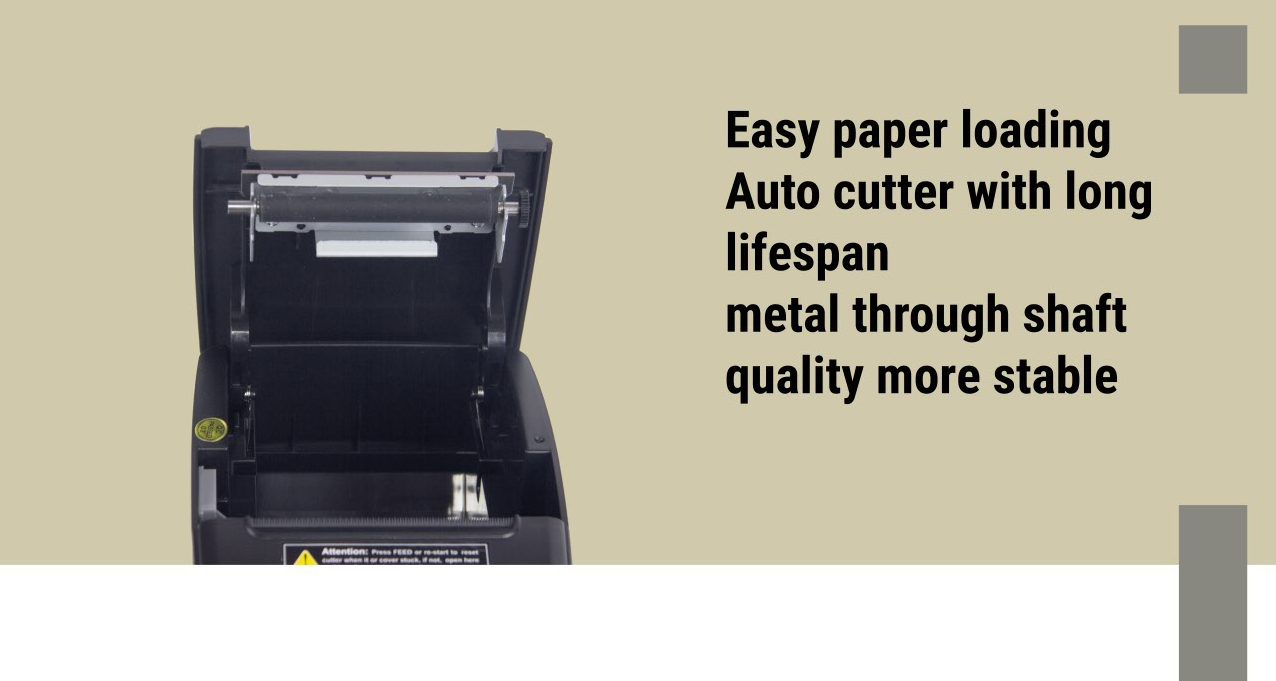 Speed HDD-T80C Direct Thermal Receipt Printer USB LAN POS Android Interface Color Style