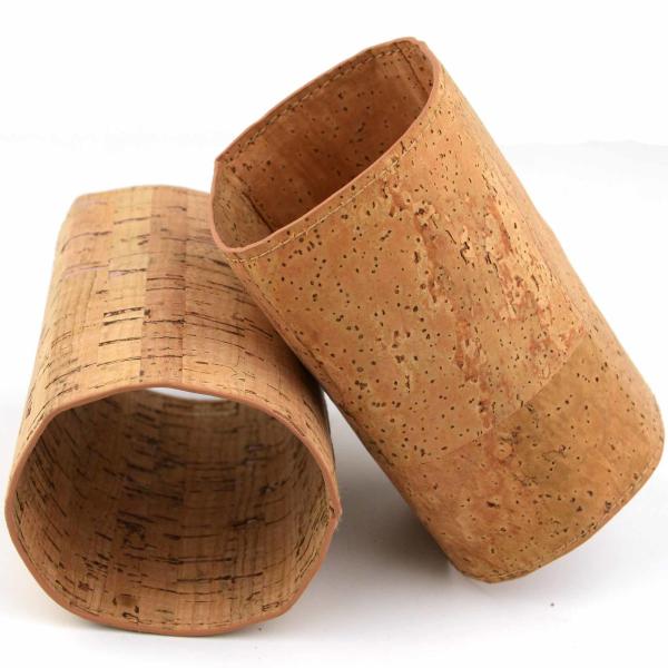 Quality Heat Insulation Natural Cork Fabric Breathable Cork Cup Sleeve Reusable OEM for sale