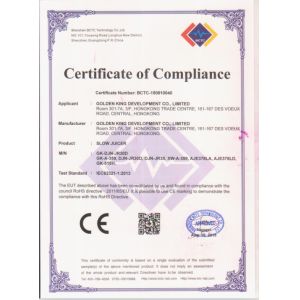 GOLDEN KING DEVELOPMENT CO., LIMITED Certifications