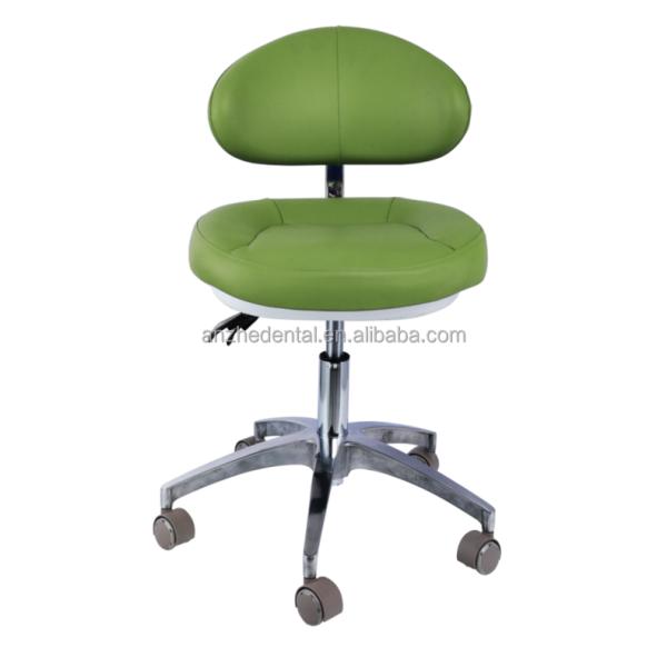 Swivel Lift Dentist Stool Micro Fiber Leather Seat Rotary Dental Clinic Chair Backrest Adjustable Dental Assistant Chair