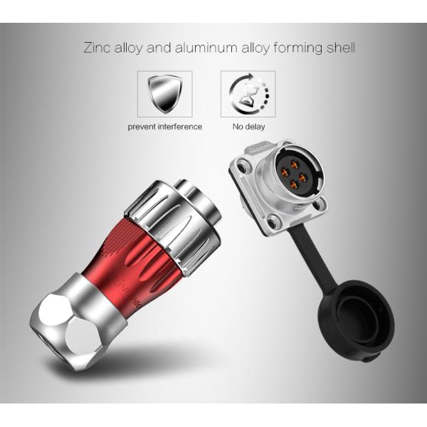 Cnlinko Connector M20 Outdoor Lighting Led IP68 4 Pin Metal Male Female Circular Waterproof Connector Metal Plug and Socket