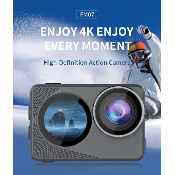 Real 4K 60fps 4K Ultra HD Action Camera Dual Screen 30M Waterproof Sport Camera FM07