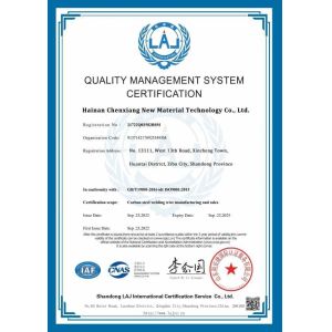 Hainan Chenxiang New Material Technology Co., Ltd. Certifications