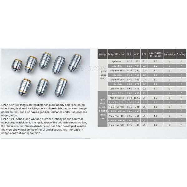 Phase Contrast Laboratory Biological Microscope With Infinity Long Working Distance