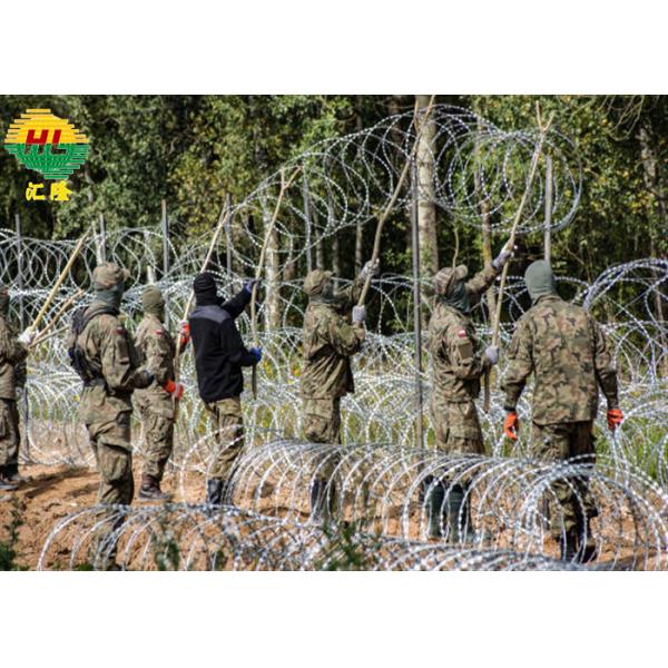 Anti Climbing Spiral Gillnet Barbed Concertina Razor Wire Fence