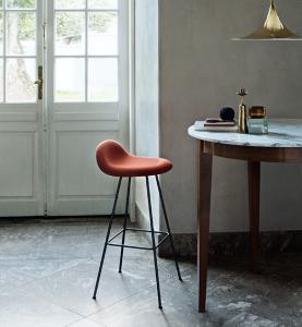Grey Gubi Modern Bar Chairs Solid Steel Rod PP Plastic Comfortable SGS