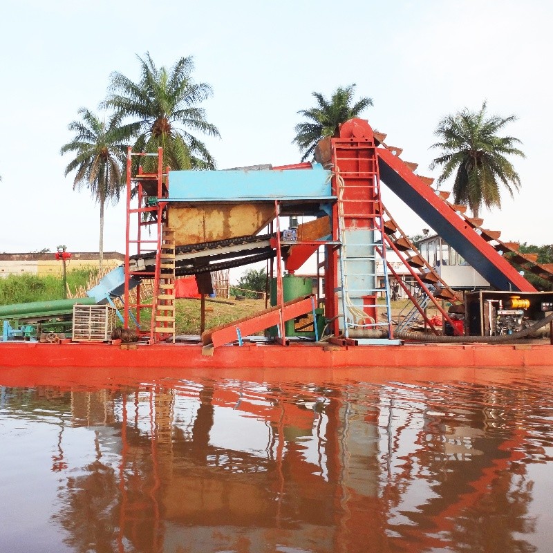 45kw Main Engine Power 800mm Bucket Wheel Dredger For Mineral Mining In Depths Of 1-10m
