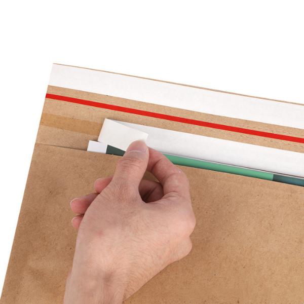 100% Biodegradable Kraft Mailer Paper Bag Self Adhesive Seal Sides And Bottom Gusset