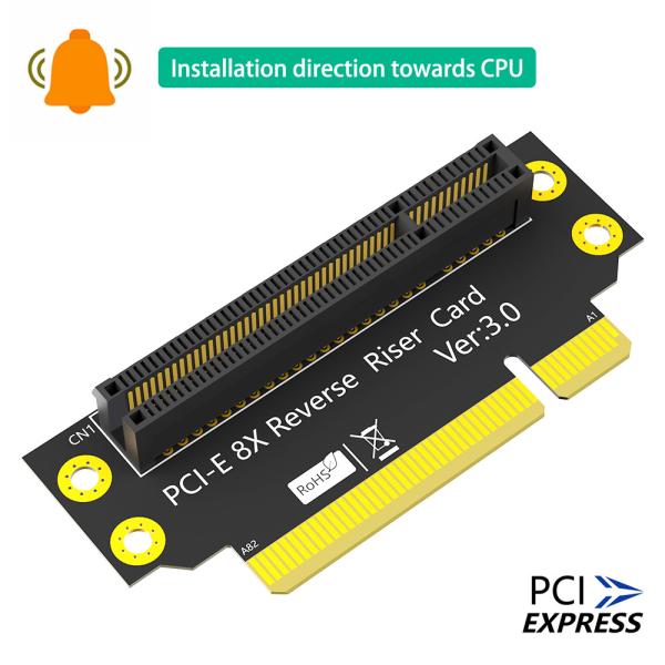 Custom 8X 3.0 PCI-E 90 Degree Reverse Male To Female Riser Card