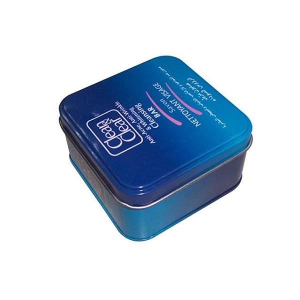 Quality Spot Color Square Tin Box Silver Storage Tins Empty Tin Canisters with Customized Design for sale