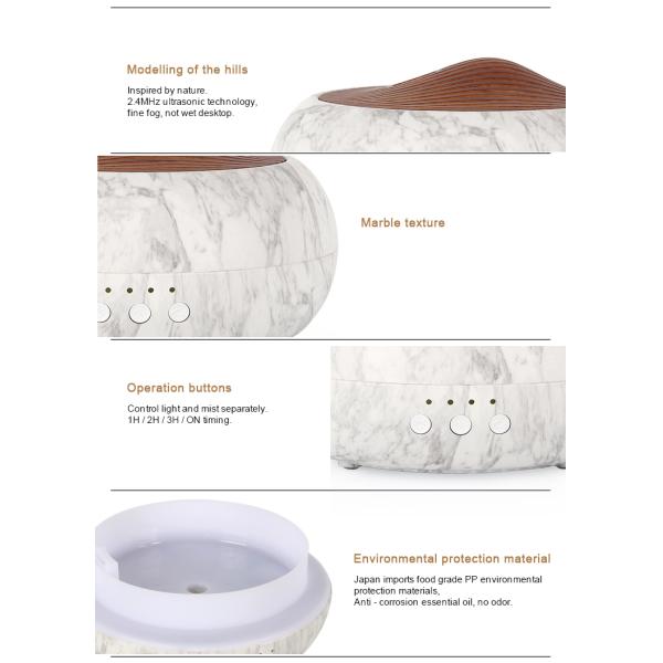 HOMEFISH USB Powered Ultrasonic Aroma Humidifier Tabletop 250ml