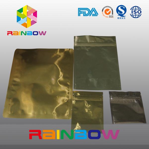 Gold Anti Static Bag / Esd Shielding Electronic Products Zipper Bag Custom