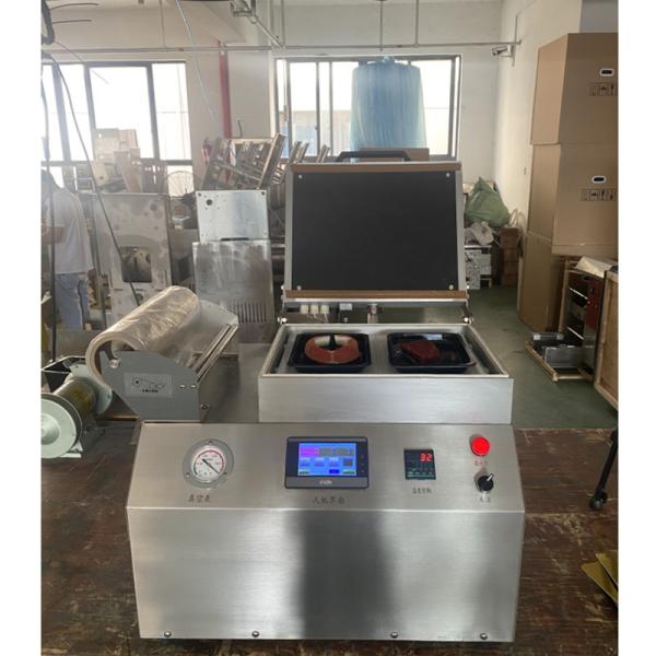 220V Benchtop Tray Sealer Semi Auto Vacuum Skin Packaging Machine For Food